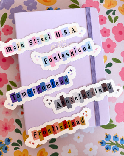 Magical Land Signs Clear Sticker Pack