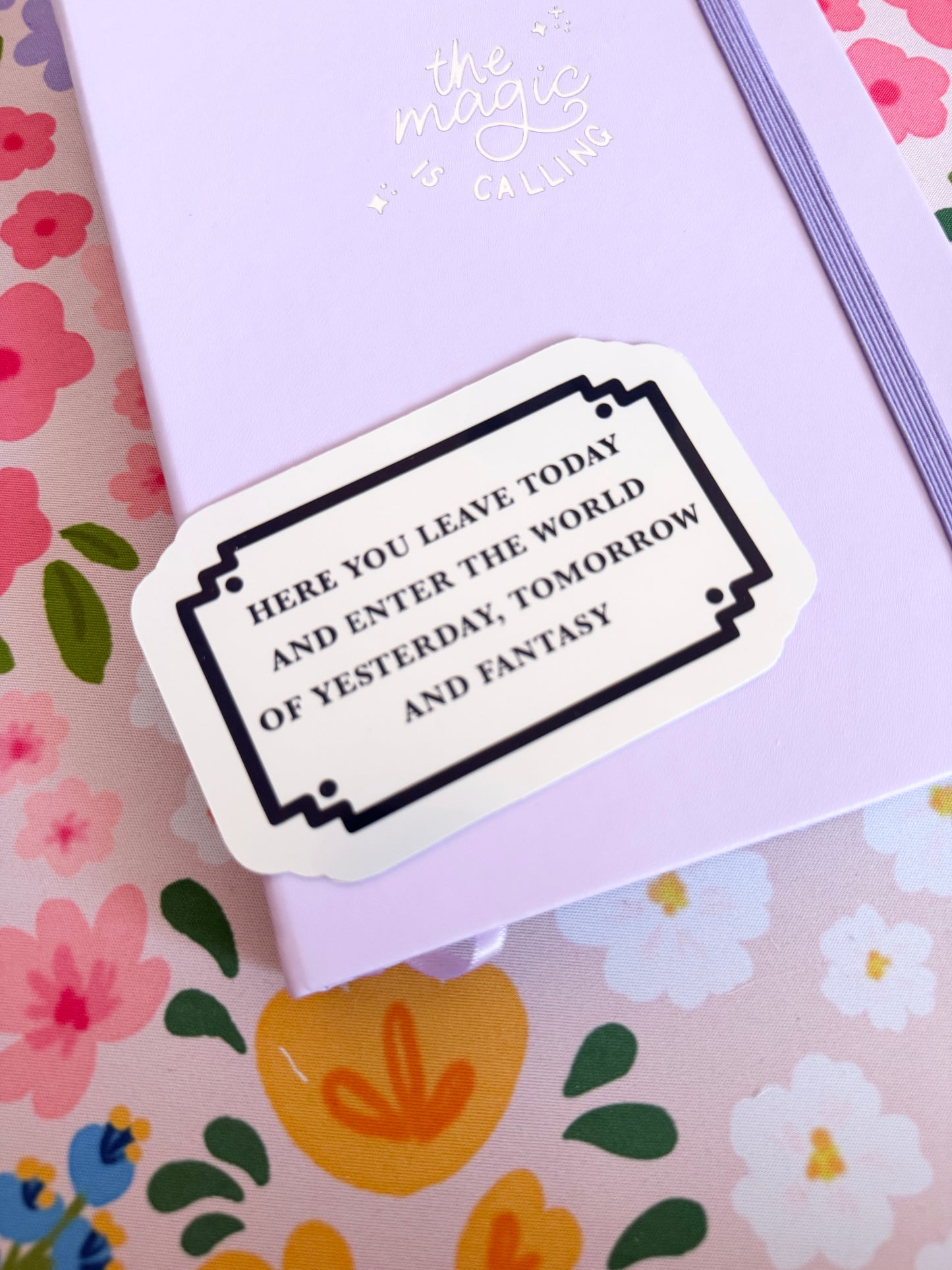 Enter The World Sign Holographic Sticker