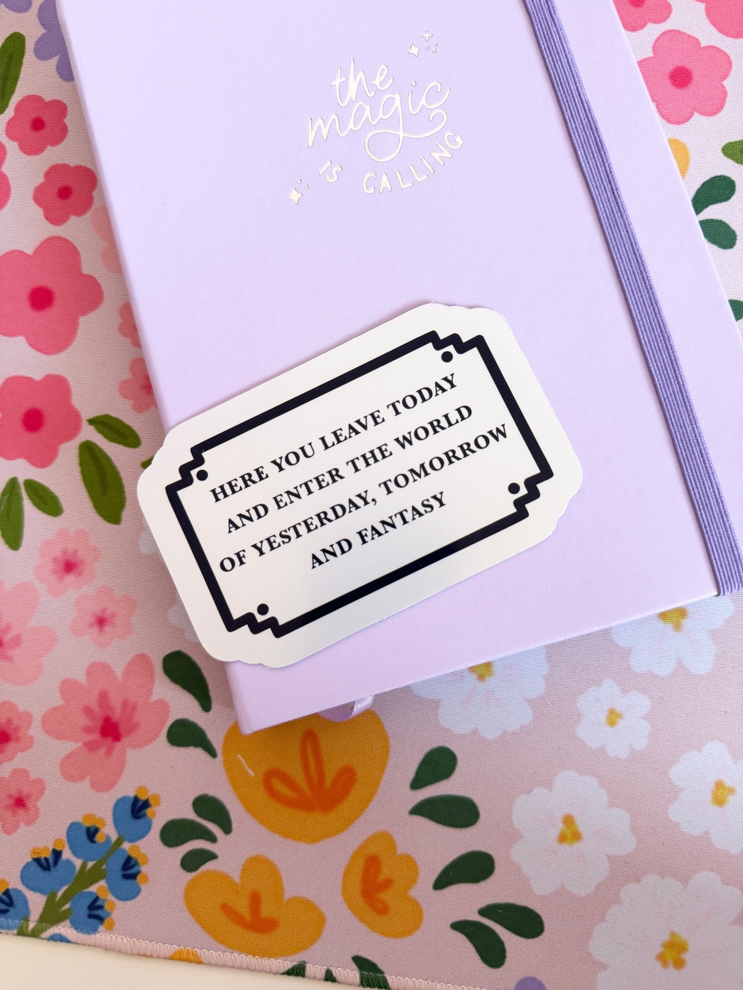 Enter The World Sign Holographic Sticker