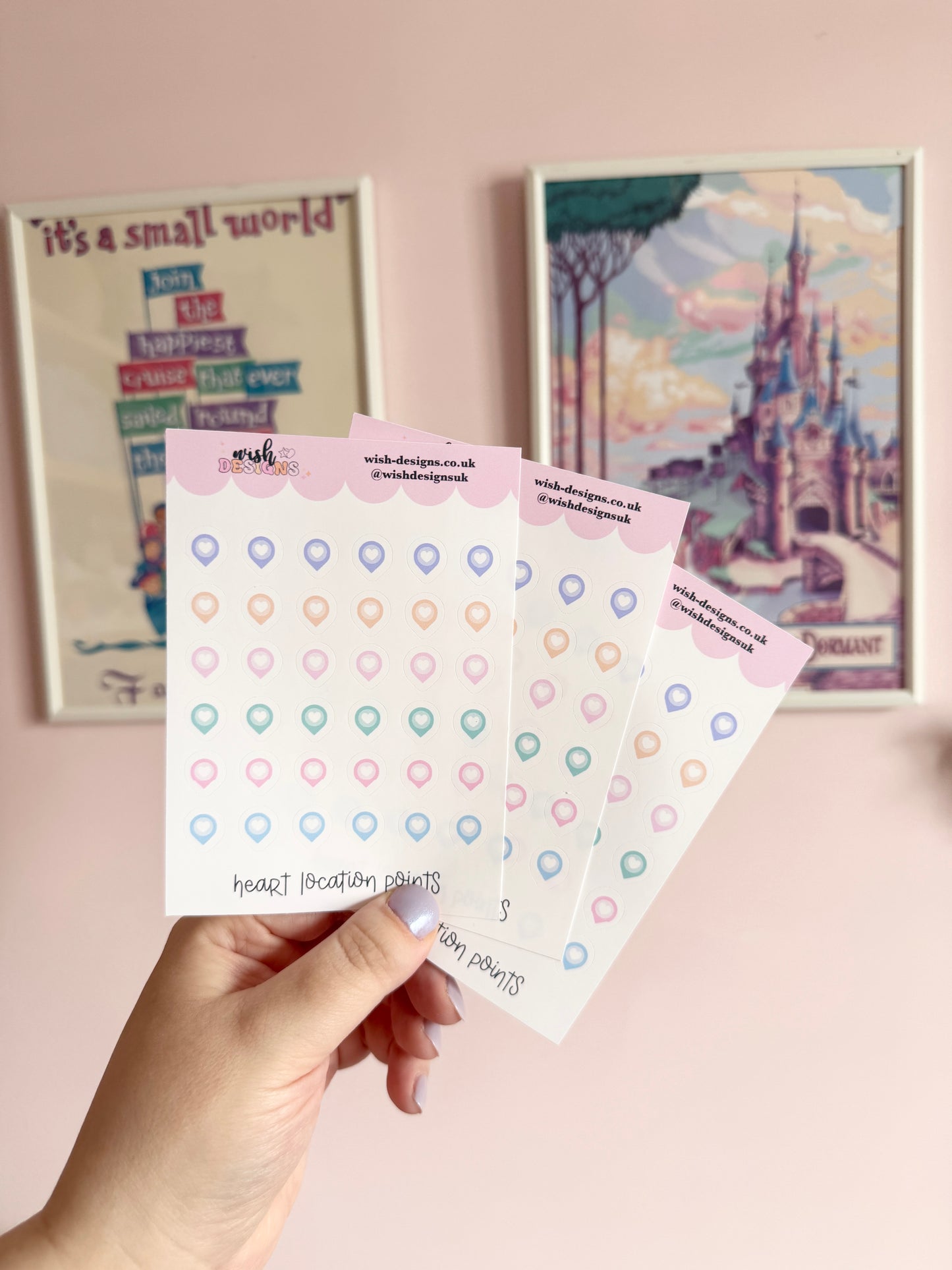 Heart Location Points Vinyl Sticker Sheet