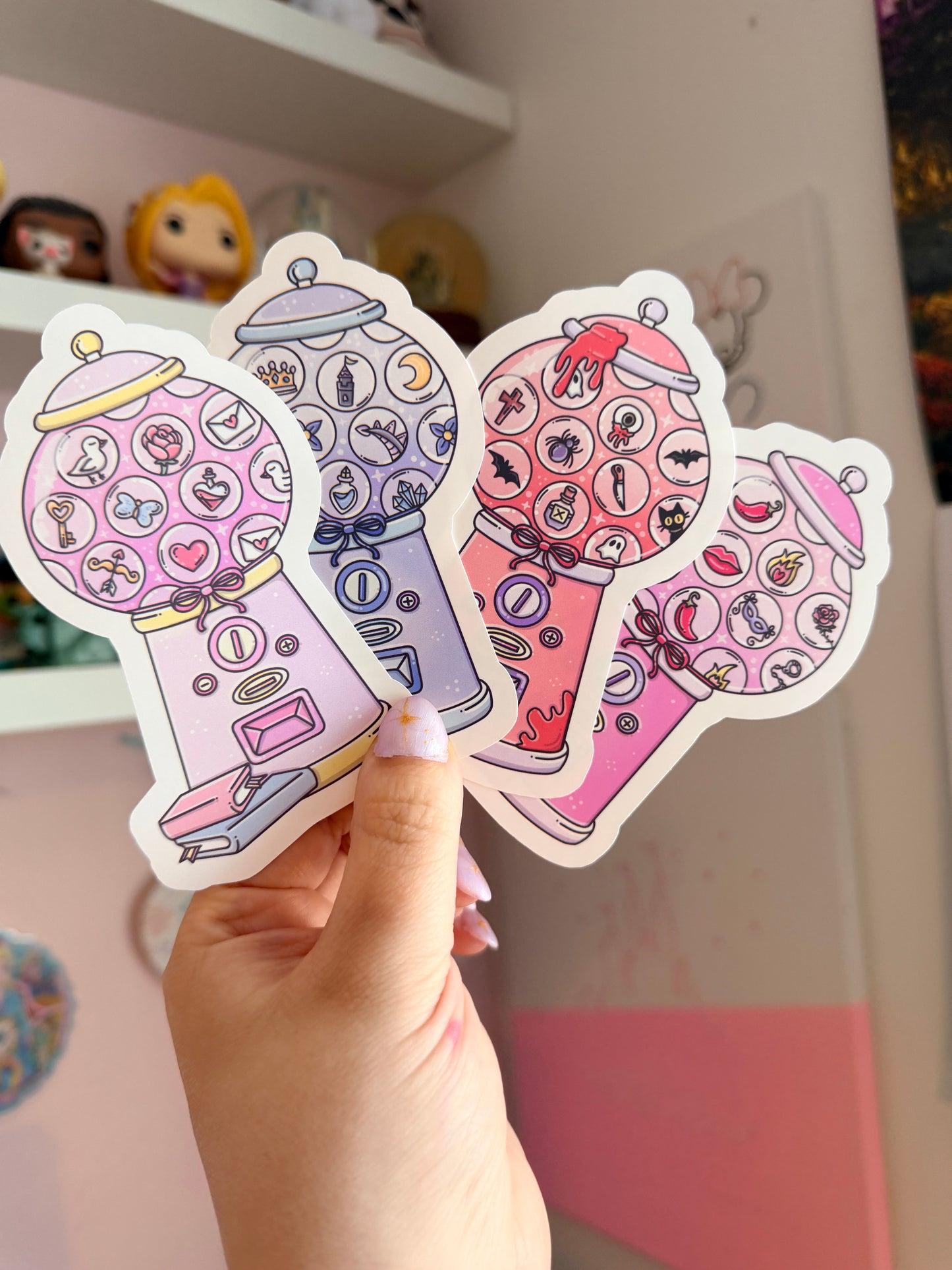 Romance Bookish Gumball Machine Vinyl Sticker