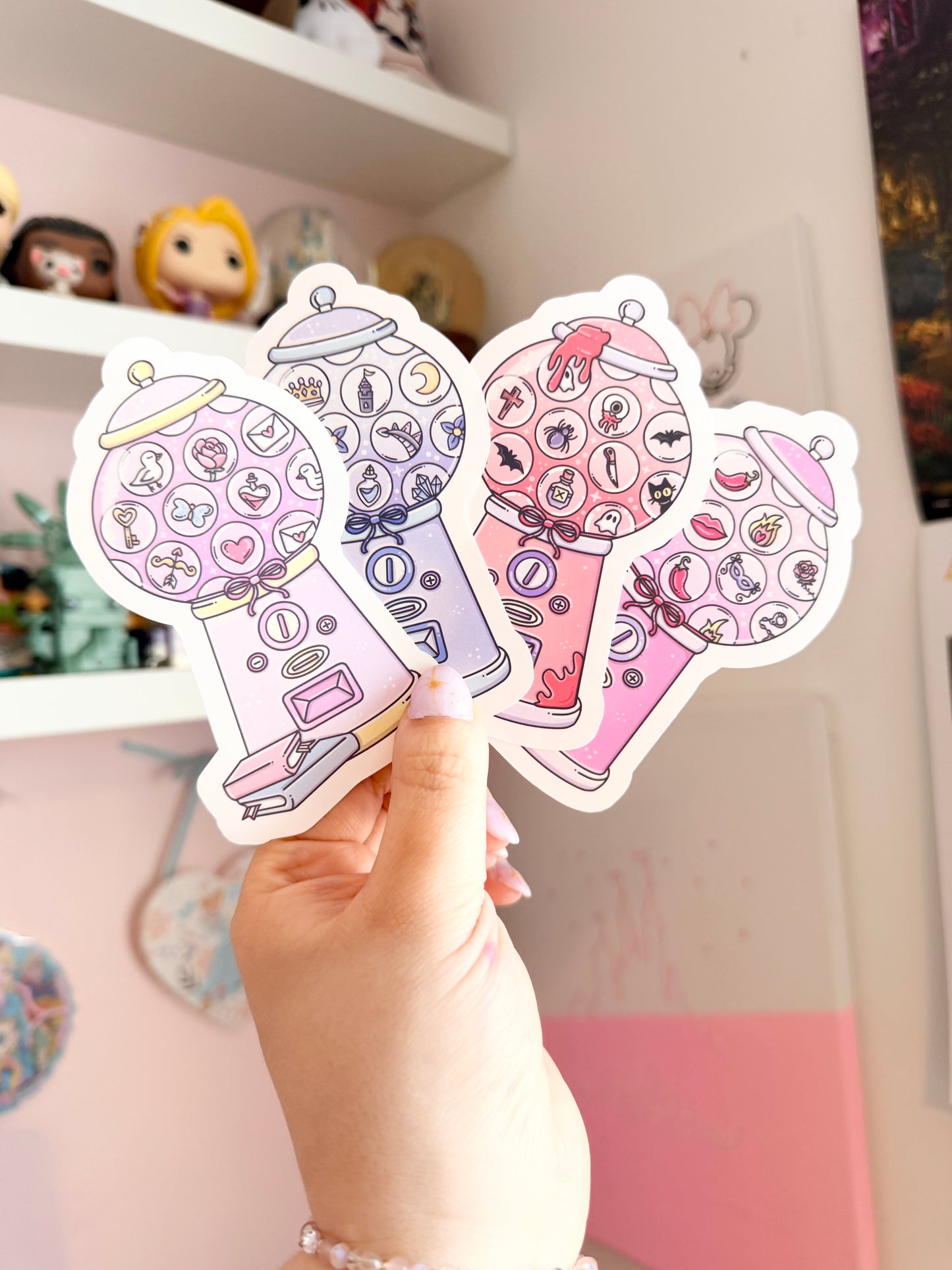 Romance Bookish Gumball Machine Vinyl Sticker