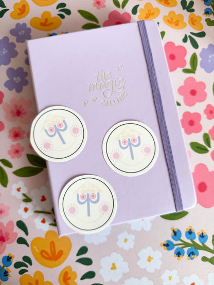 Small World Clock Clear Sticker