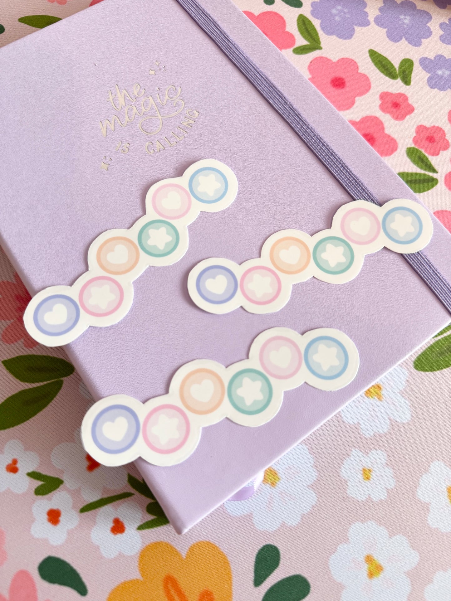 Rainbow Planner Discs Clear Sticker