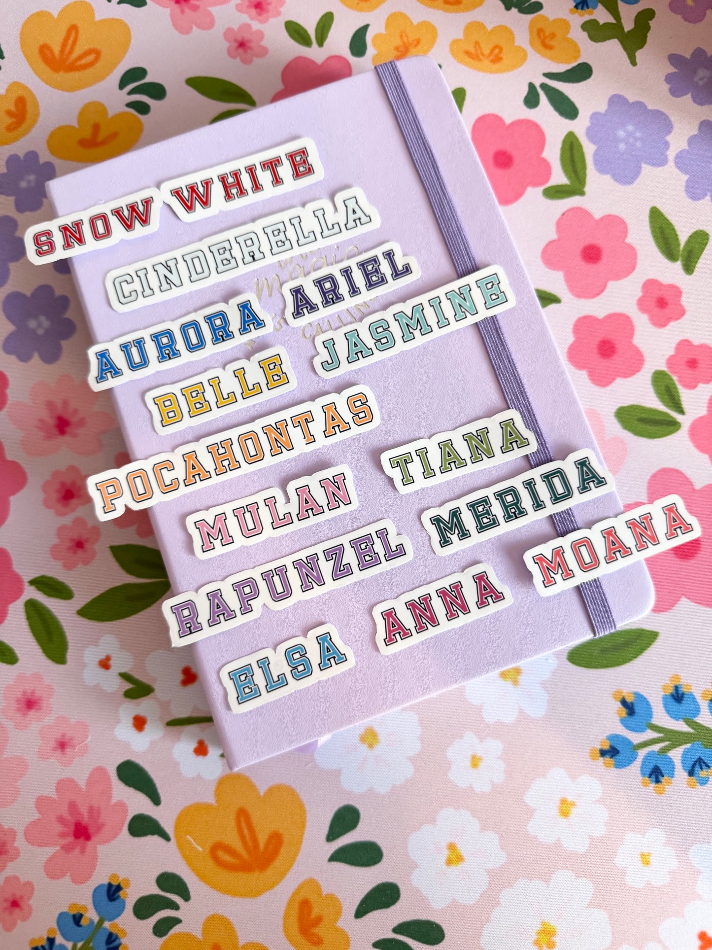 Royal Varsity Names Clear Sticker Pack