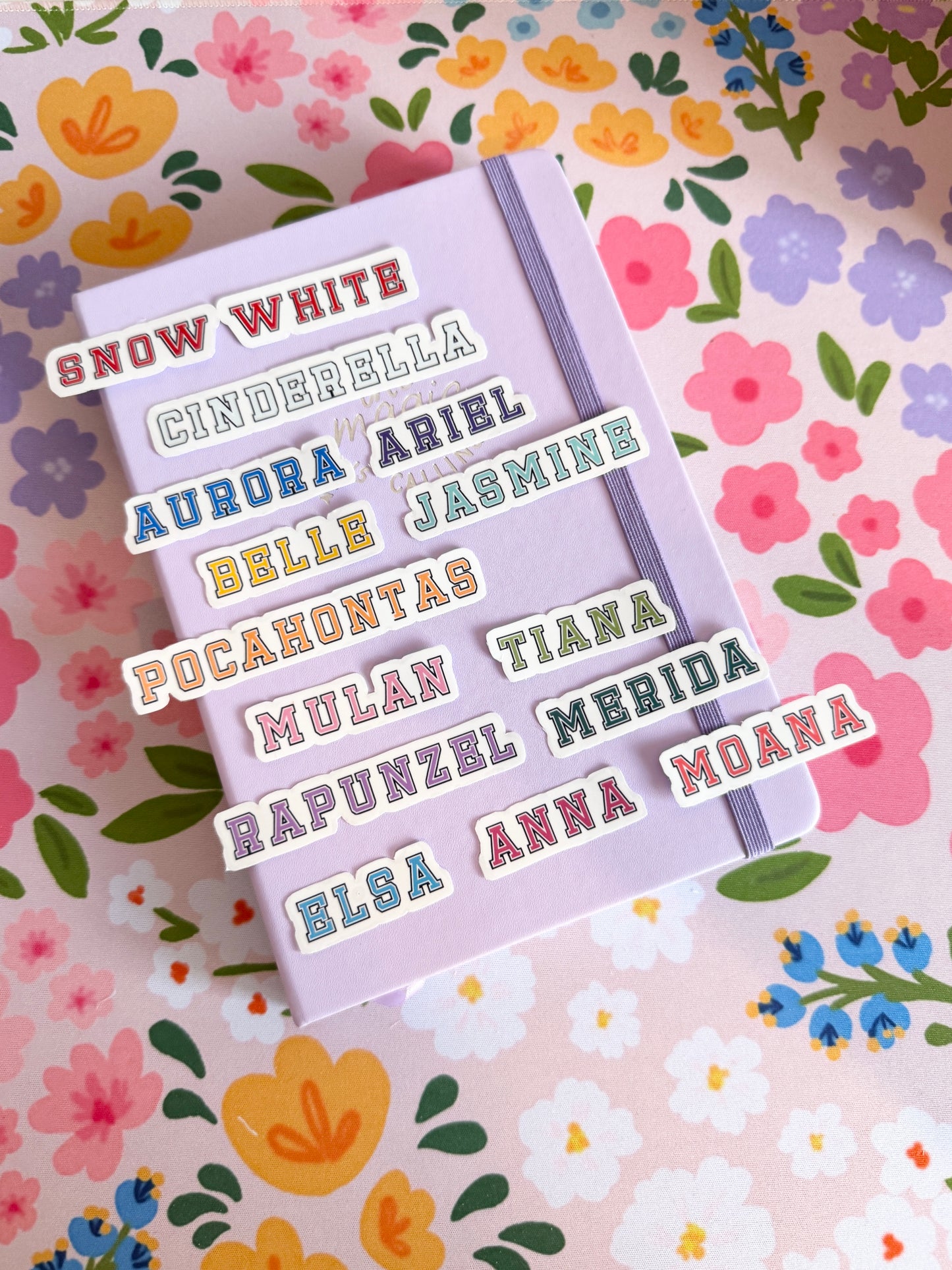 Royal Varsity Names Clear Sticker Pack