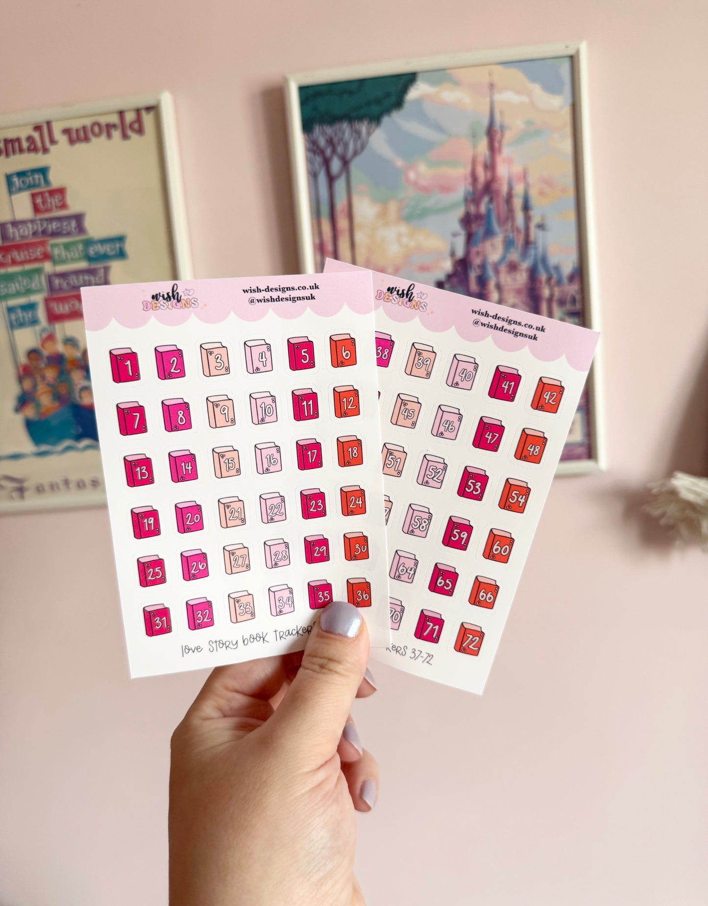 Love Story Book Trackers Vinyl Sticker Sheet