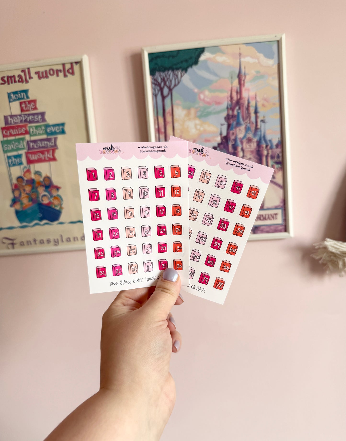 Love Story Book Trackers Vinyl Sticker Sheet