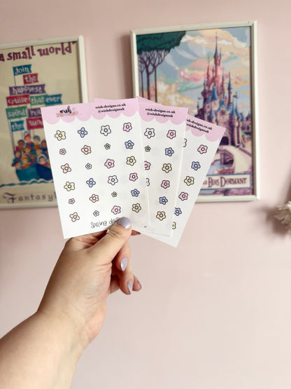 Spring Daisies Vinyl Sticker Sheet