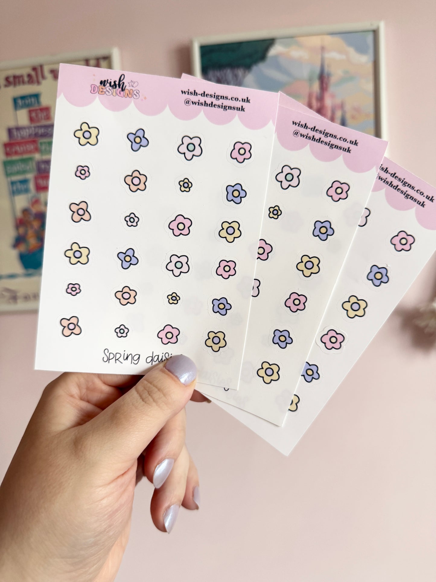 Spring Daisies Vinyl Sticker Sheet