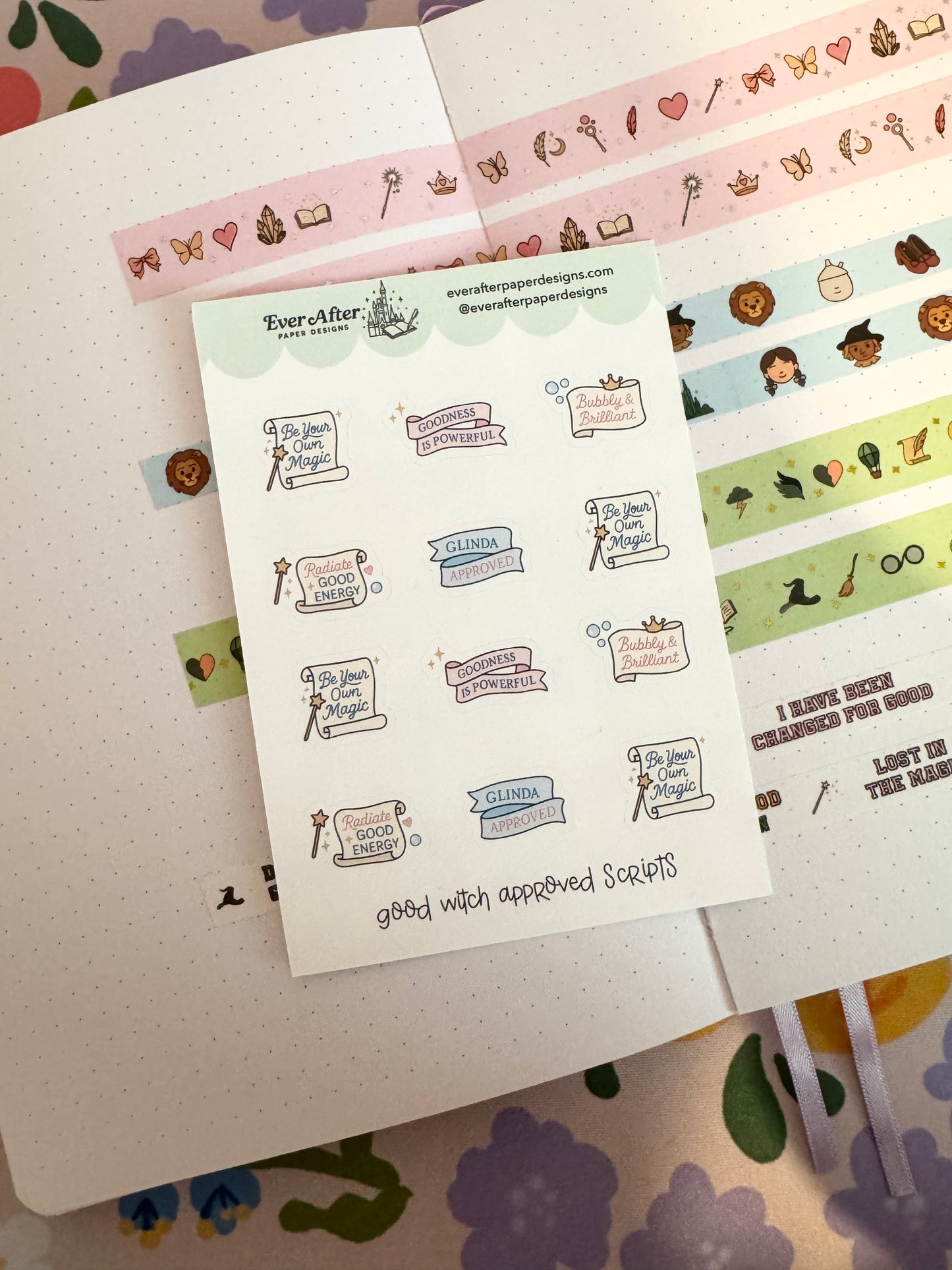 Good Witch Approved Scripts Sticker Sheet
