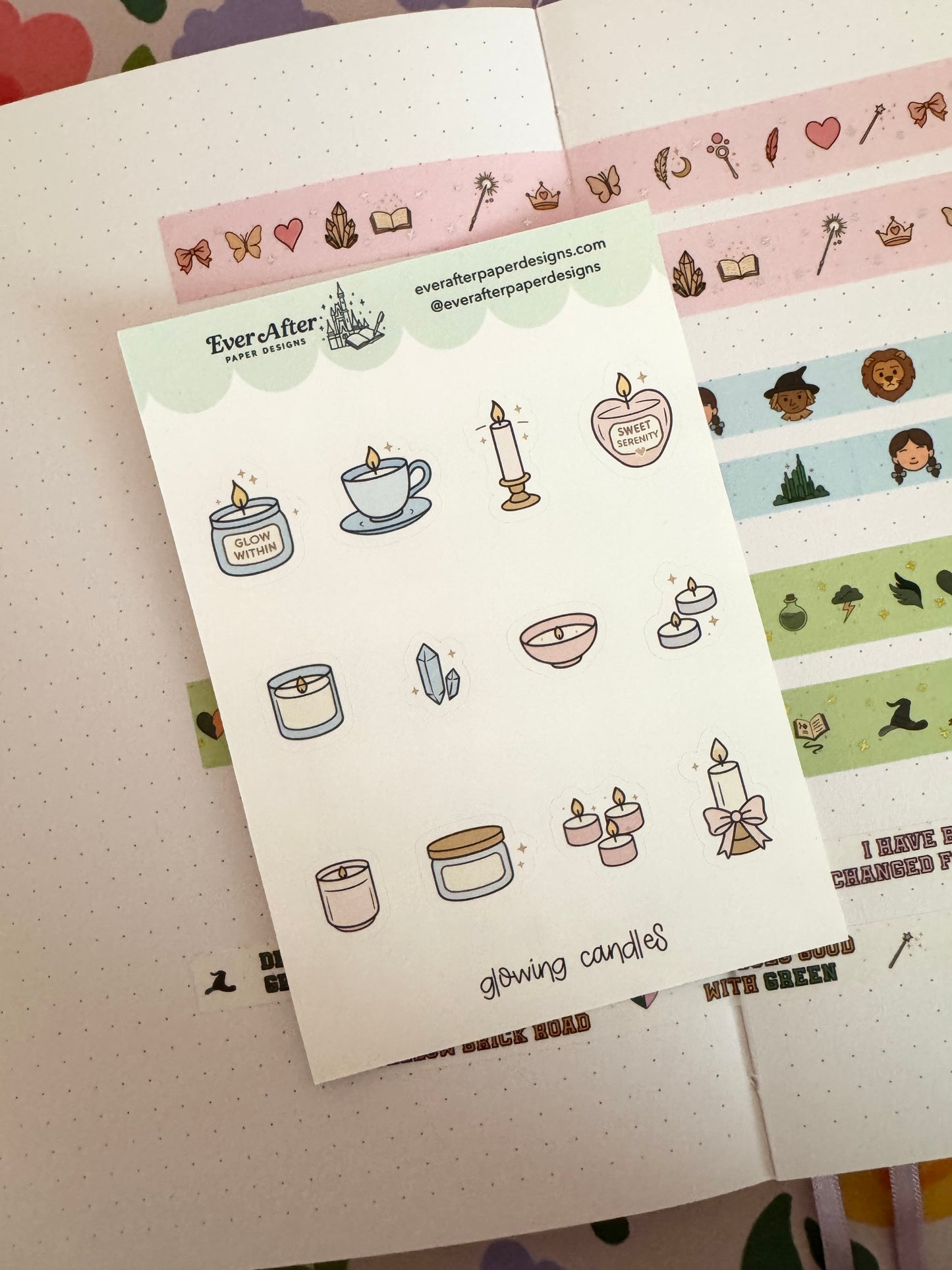Glowing Candles Sticker Sheet