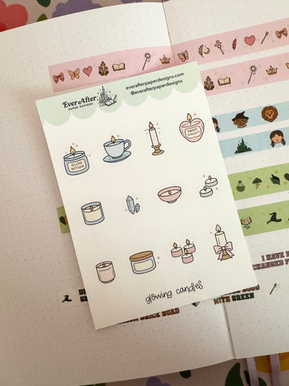 Glowing Candles Sticker Sheet