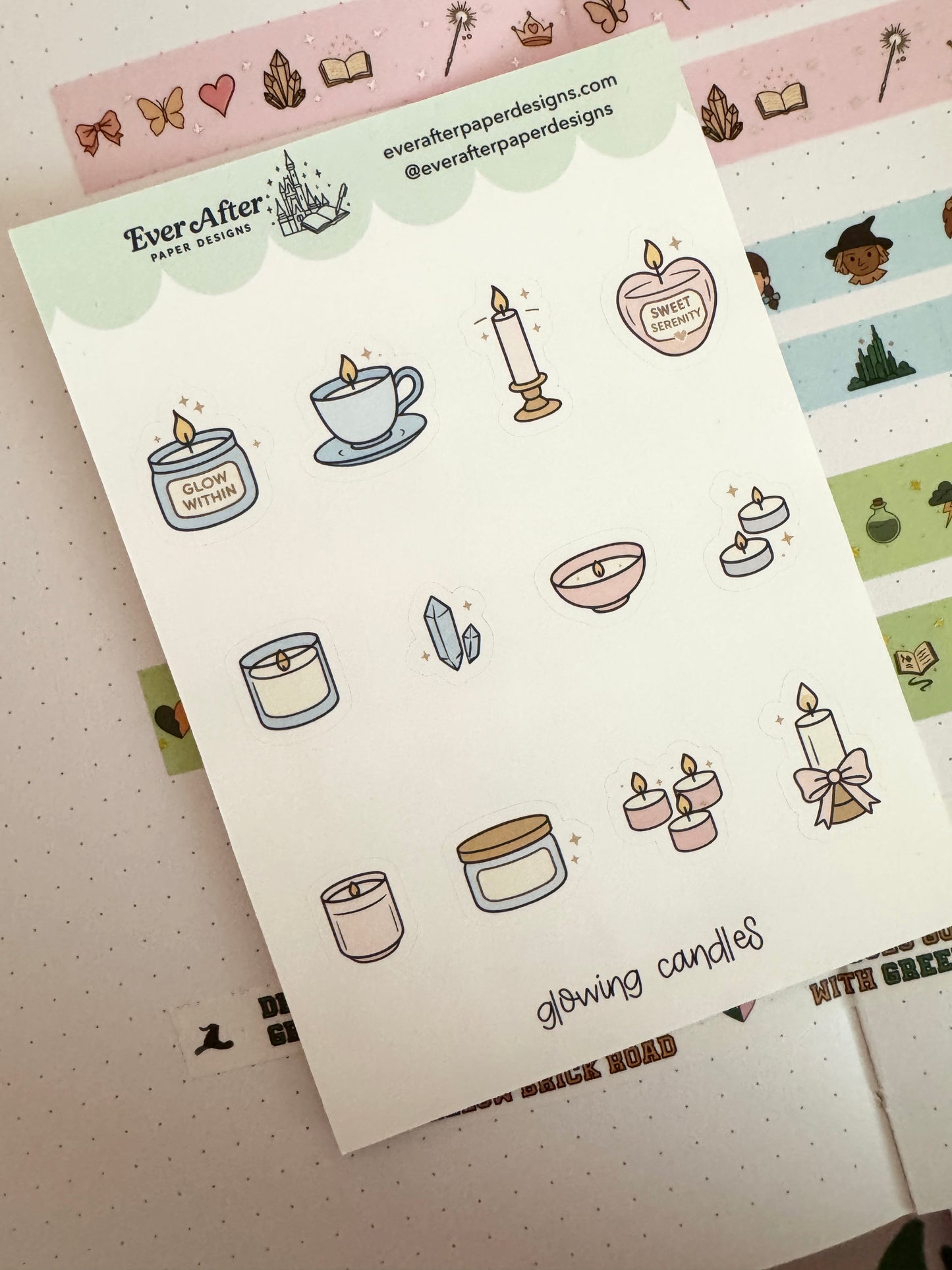 Glowing Candles Sticker Sheet