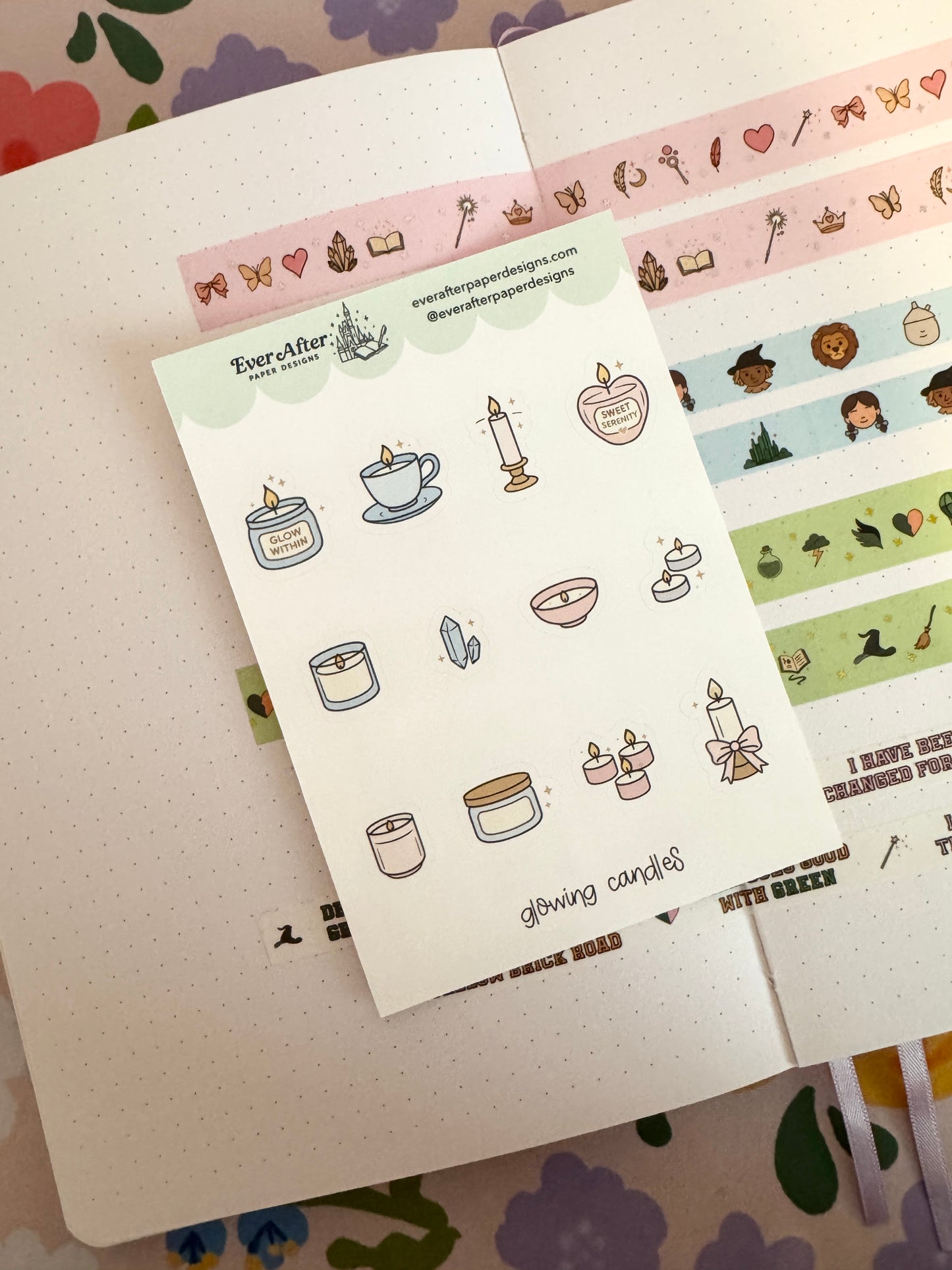 Glowing Candles Sticker Sheet