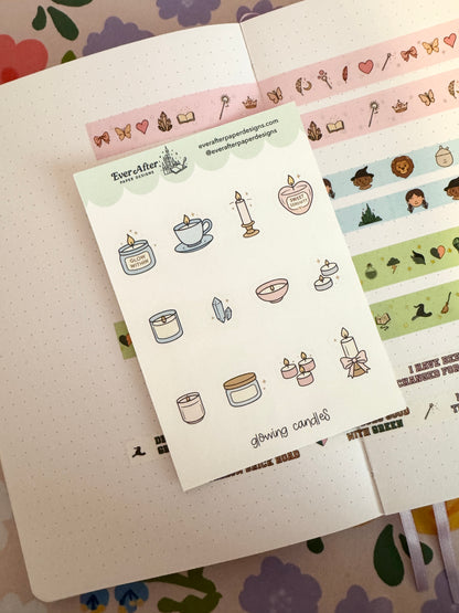 Glowing Candles Sticker Sheet