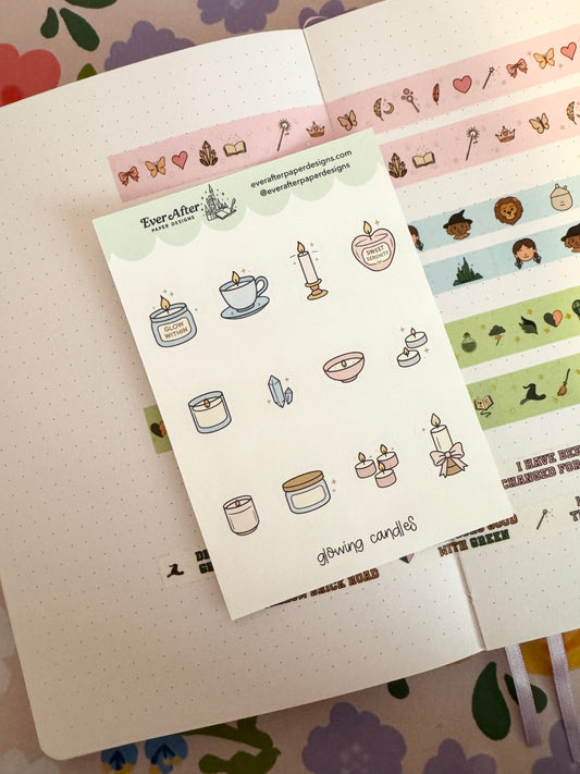 Glowing Candles Sticker Sheet