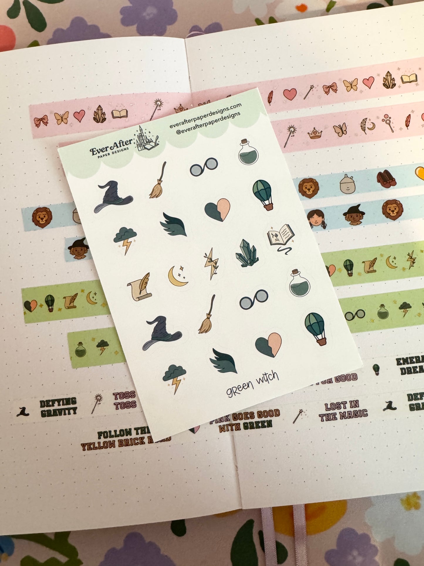 Green Witch Sticker Sheet
