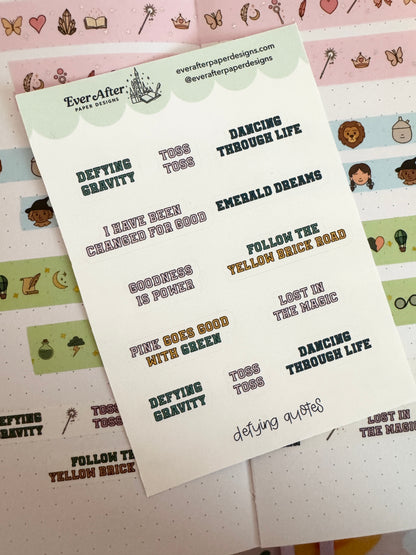 Defying Quotes Sticker Sheet
