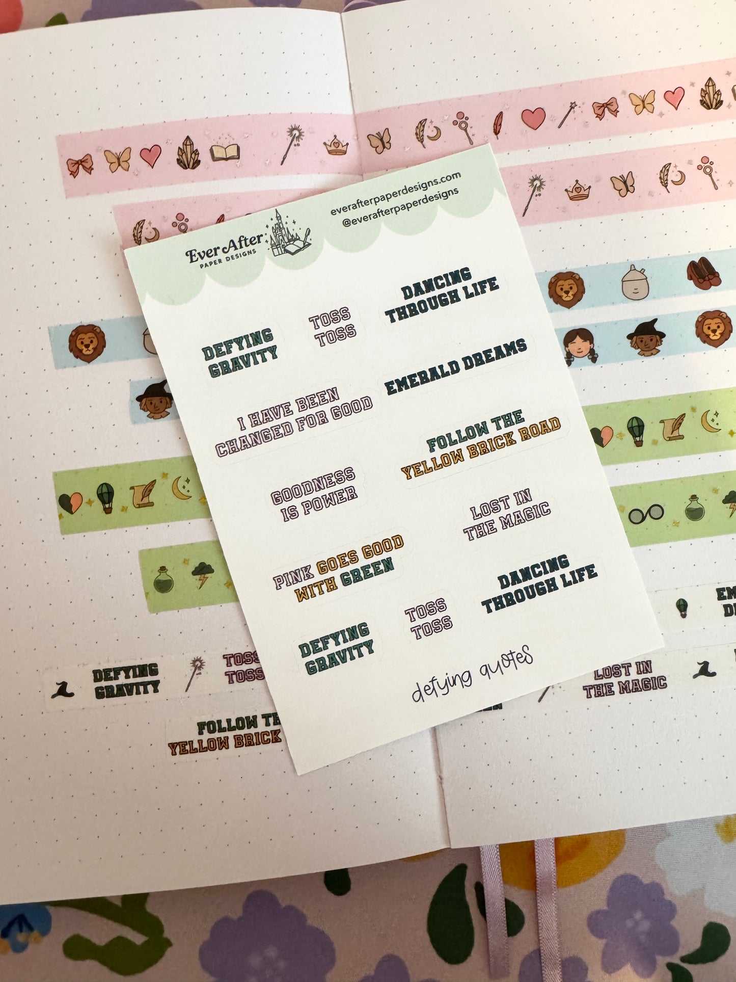 Defying Quotes Sticker Sheet