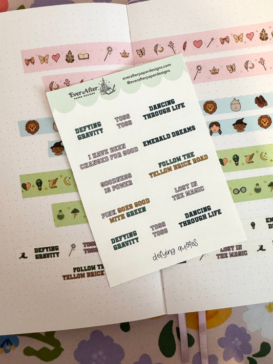 Defying Quotes Sticker Sheet