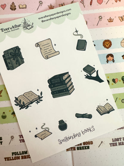 Spellbinding Books Sticker Sheet