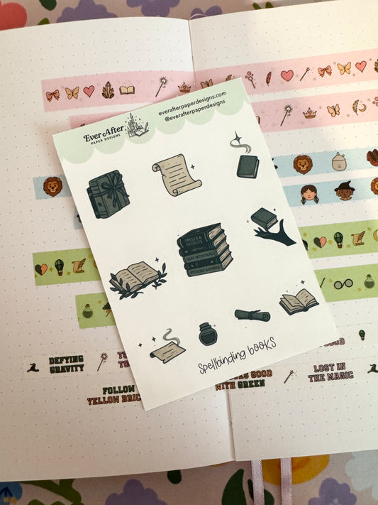 Spellbinding Books Sticker Sheet