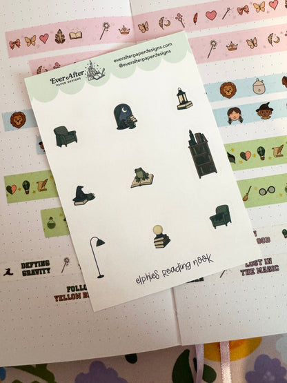 Elphie's Reading Nook Sticker Sheet