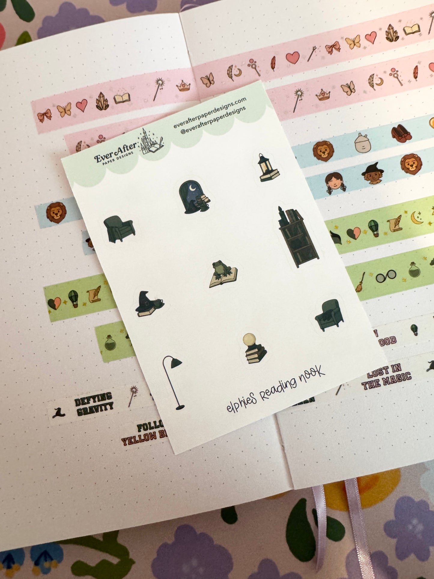 Elphie's Reading Nook Sticker Sheet