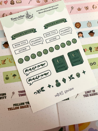 Witch's Review Sticker Sheet
