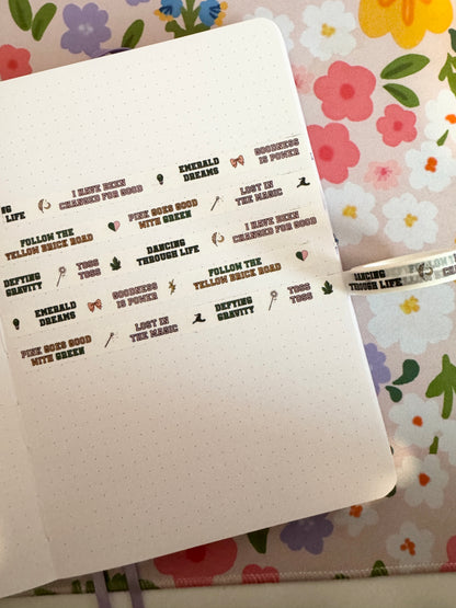 10mm Defying Quotes Washi Tape