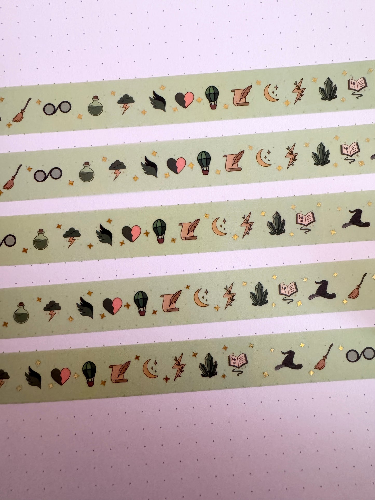 15mm Green Witch Washi Tape