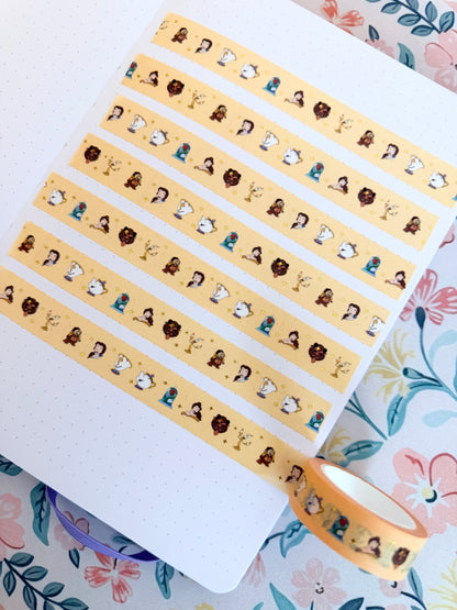 15mm Tale As Old As Time Gold Foiled Washi Tape