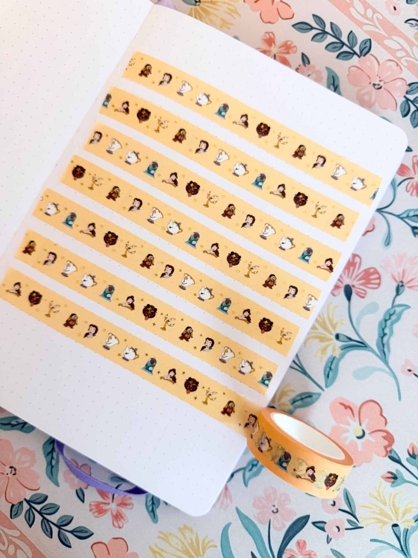 15mm Tale As Old As Time Gold Foiled Washi Tape
