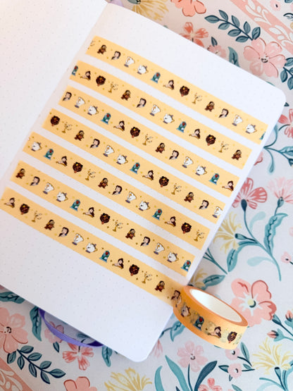 15mm Tale As Old As Time Gold Foiled Washi Tape