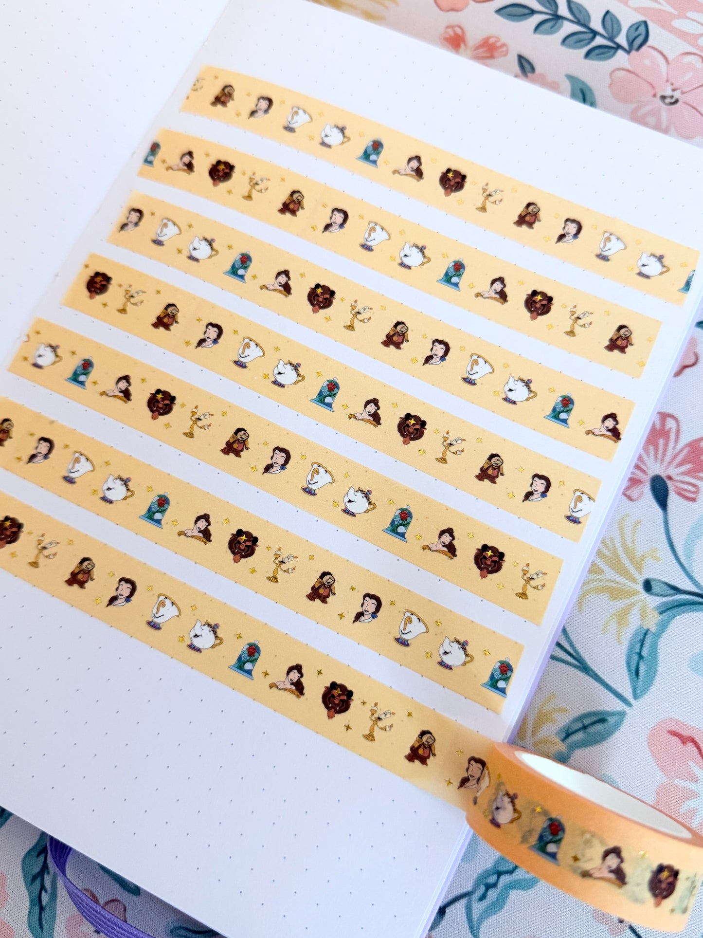 15mm Tale As Old As Time Gold Foiled Washi Tape