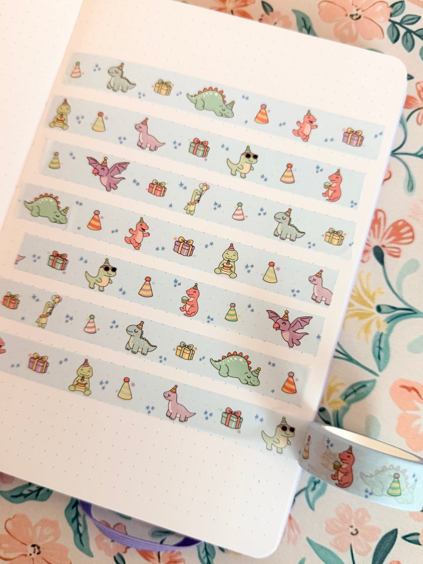 15mm Party Dinosaur Washi Tape