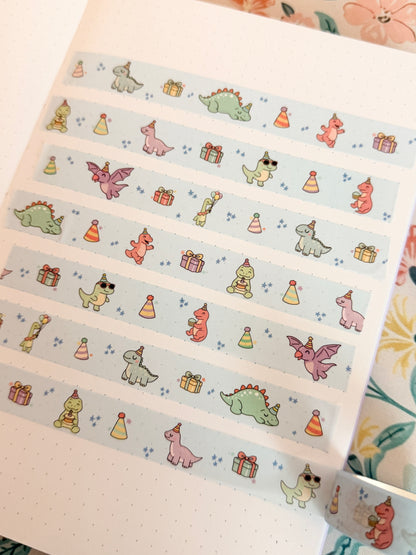 15mm Party Dinosaur Washi Tape