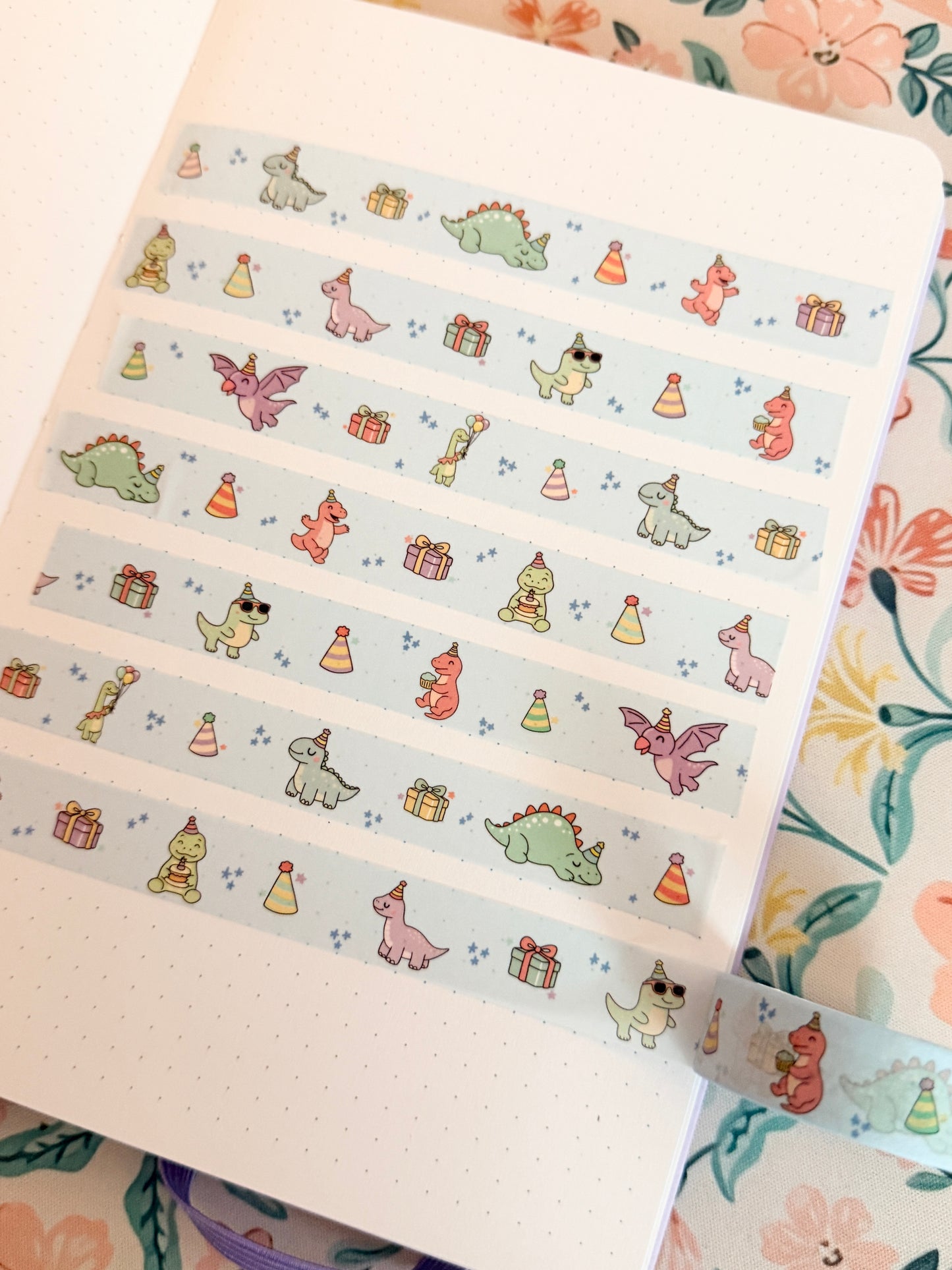 15mm Party Dinosaur Washi Tape
