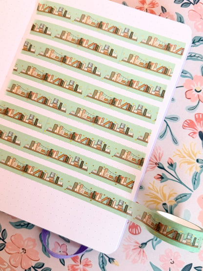 15mm New Chapters Gold Foiled Washi Tape