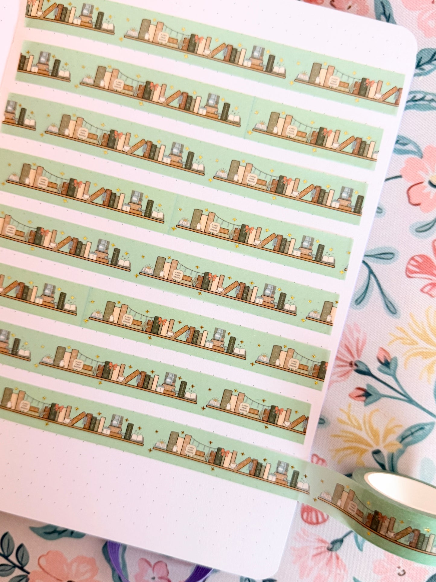 15mm New Chapters Gold Foiled Washi Tape