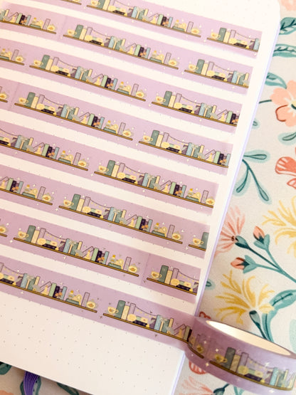 15mm Dearest Gentle Reader Silver Foiled Washi Tape