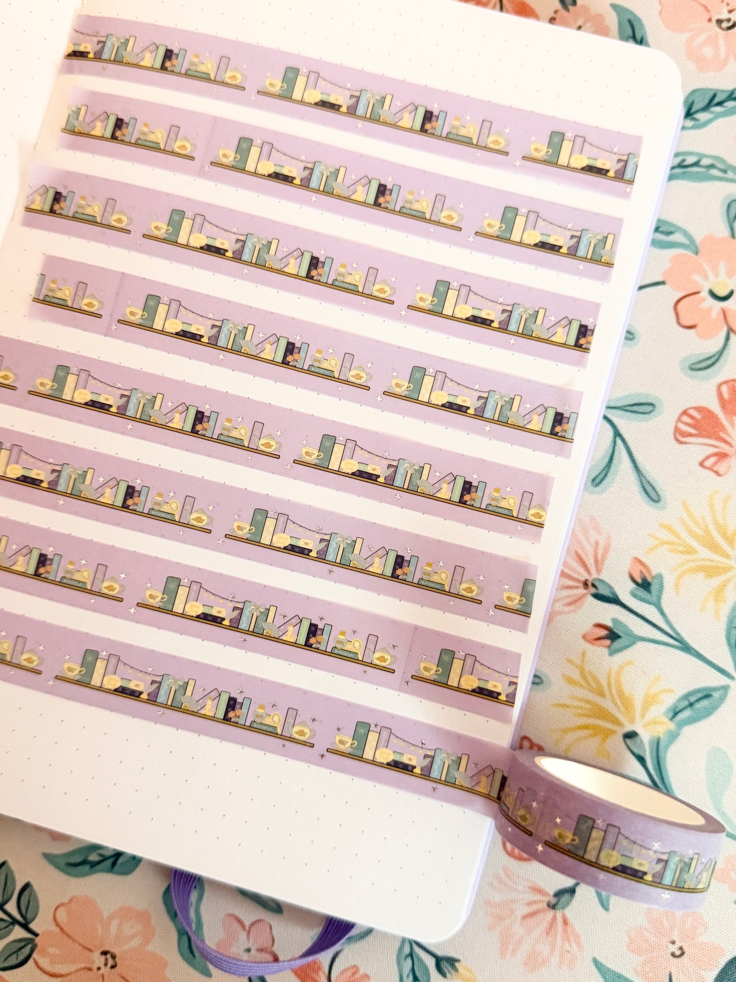 15mm Dearest Gentle Reader Silver Foiled Washi Tape