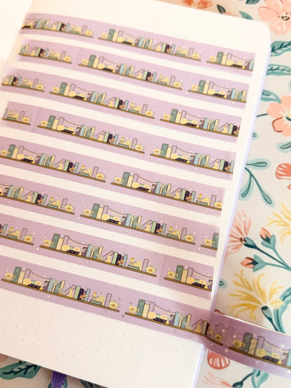 15mm Dearest Gentle Reader Silver Foiled Washi Tape