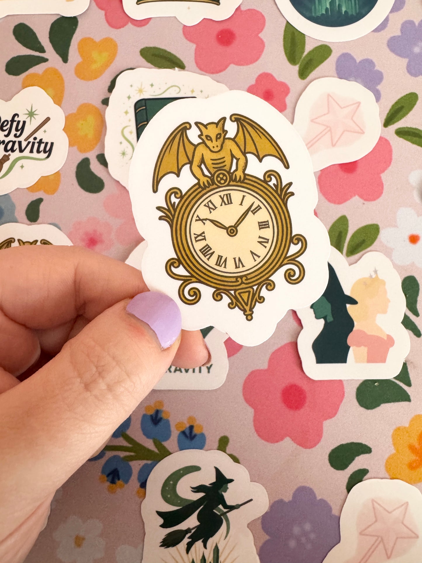 Emerald City Clock Clear Sticker