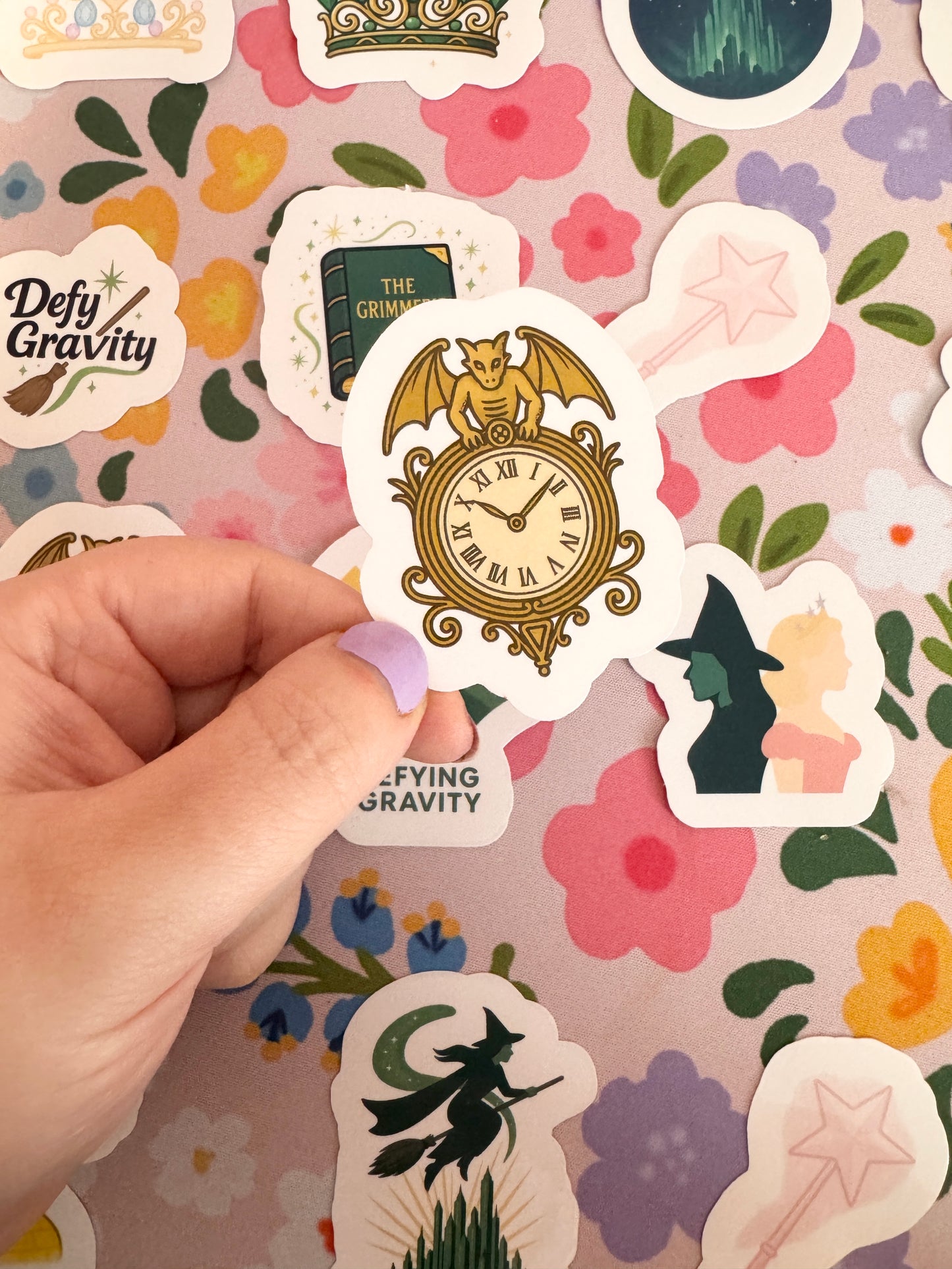 Emerald City Clock Clear Sticker