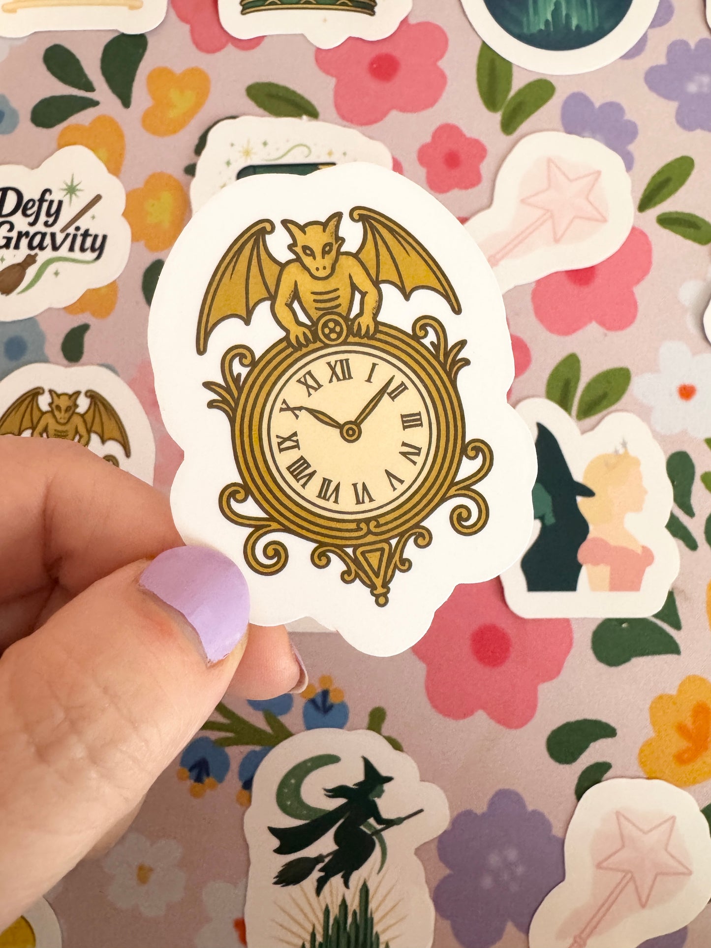 Emerald City Clock Clear Sticker