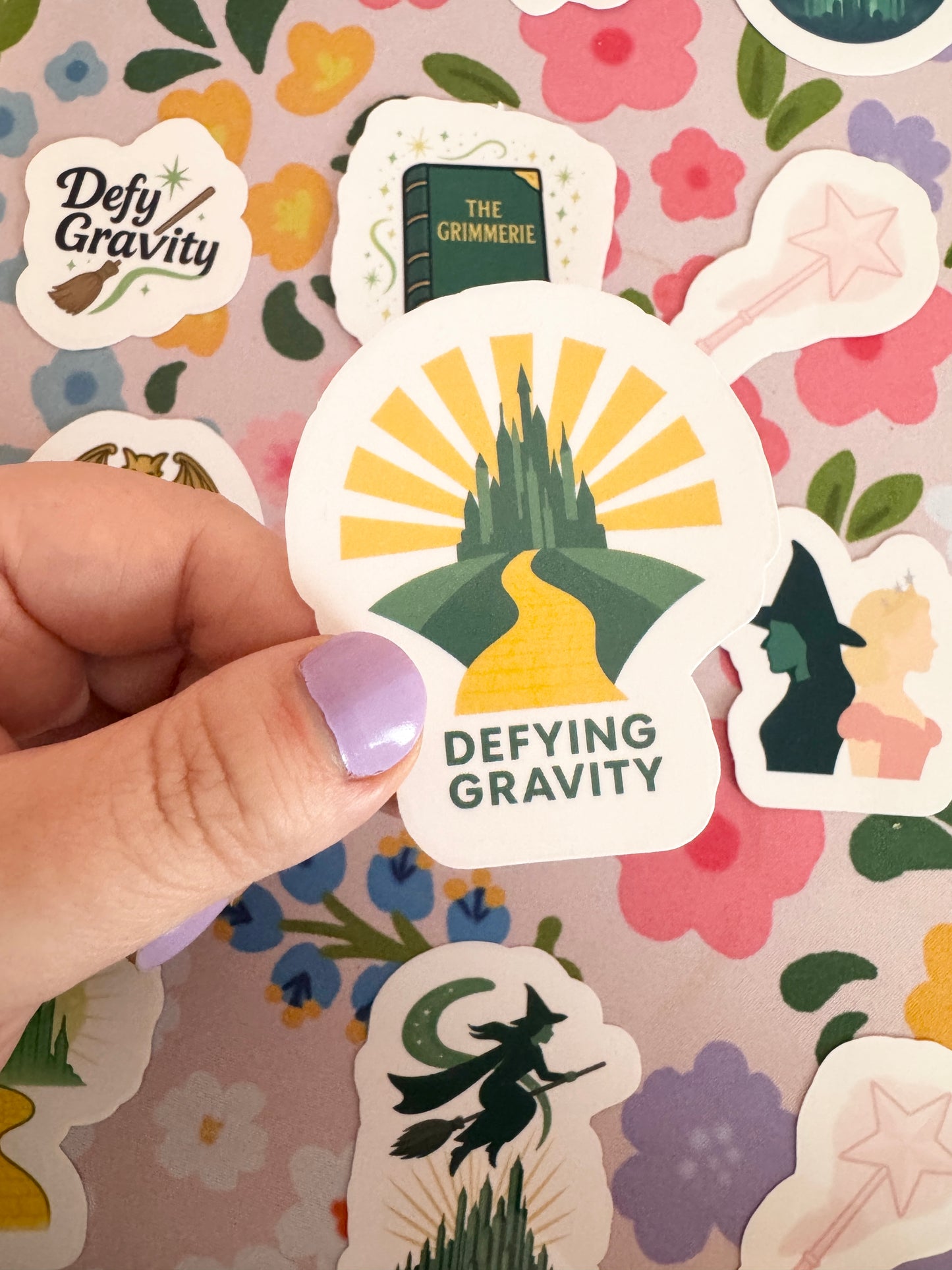 Defying Gravity Emerald City Clear Sticker