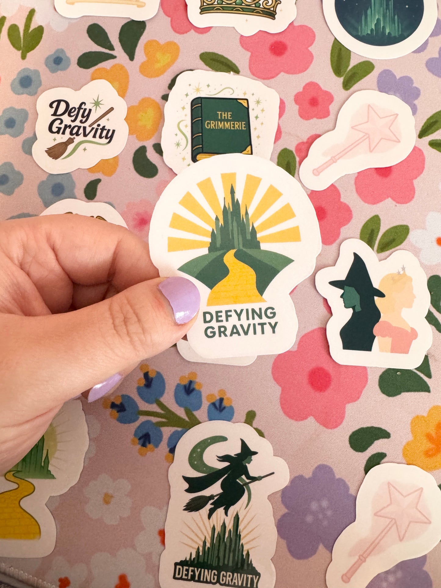 Defying Gravity Emerald City Clear Sticker