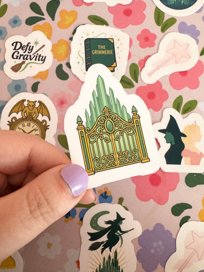 Emerald City Gates Clear Sticker